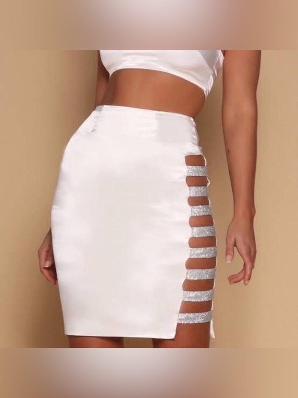 Meshki Sabra diamante skirt NWT